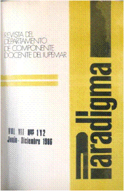 					Ver Revista Paradigma 7(1-2); Junio- Diciembre de 1986
				